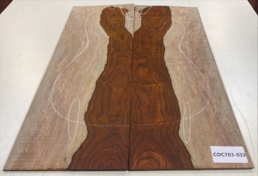 Top Cocobolo , 2-pcs., 4mm Unique Piece #032